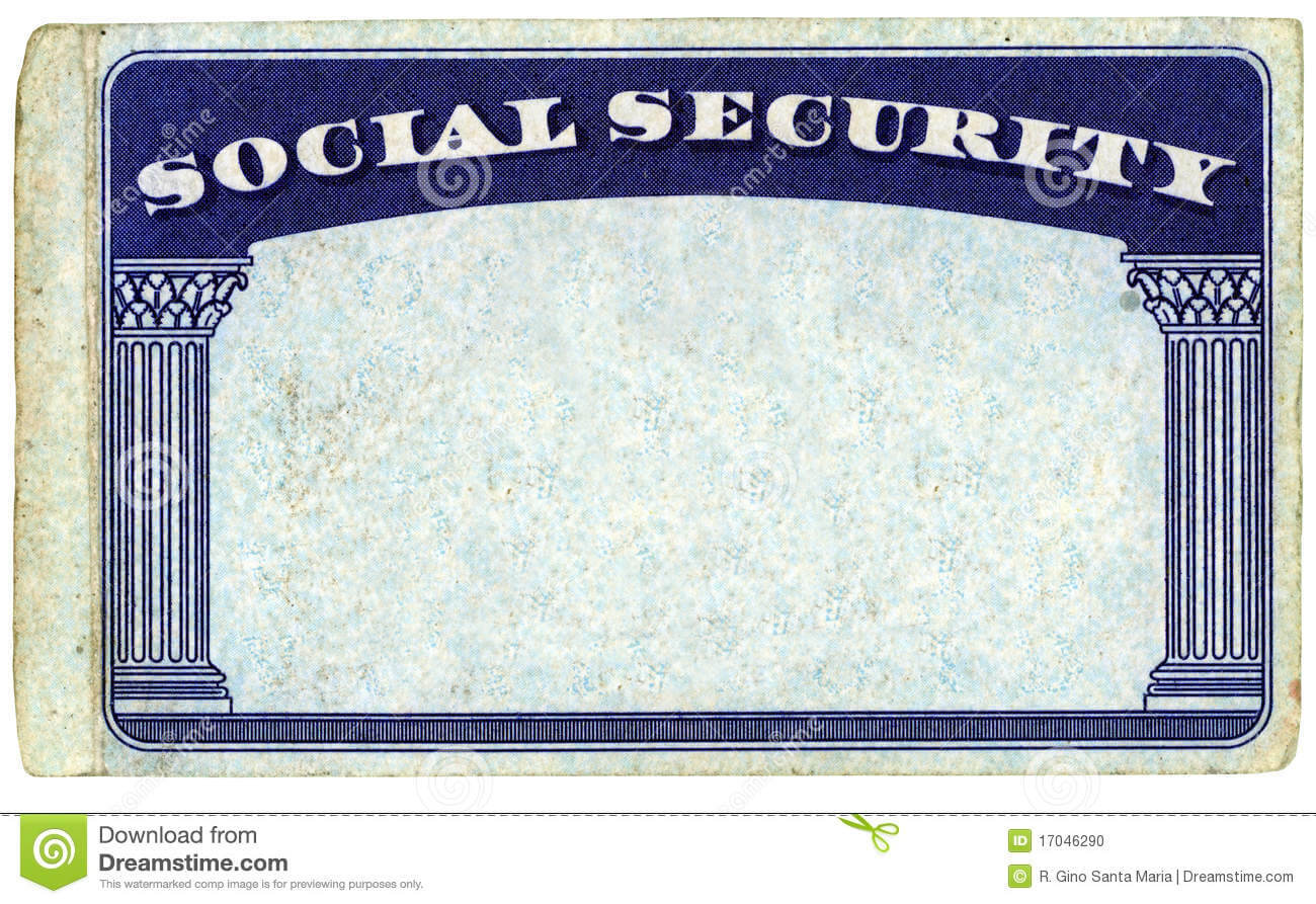 Blank American Social Security Card Stock Photo – Image Of Throughout Fake Social Security Card Template Download