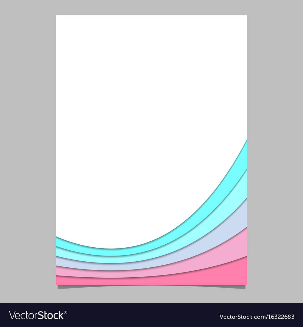 Blank Brochure Template From Colorful Curved For Fancy Brochure Templates