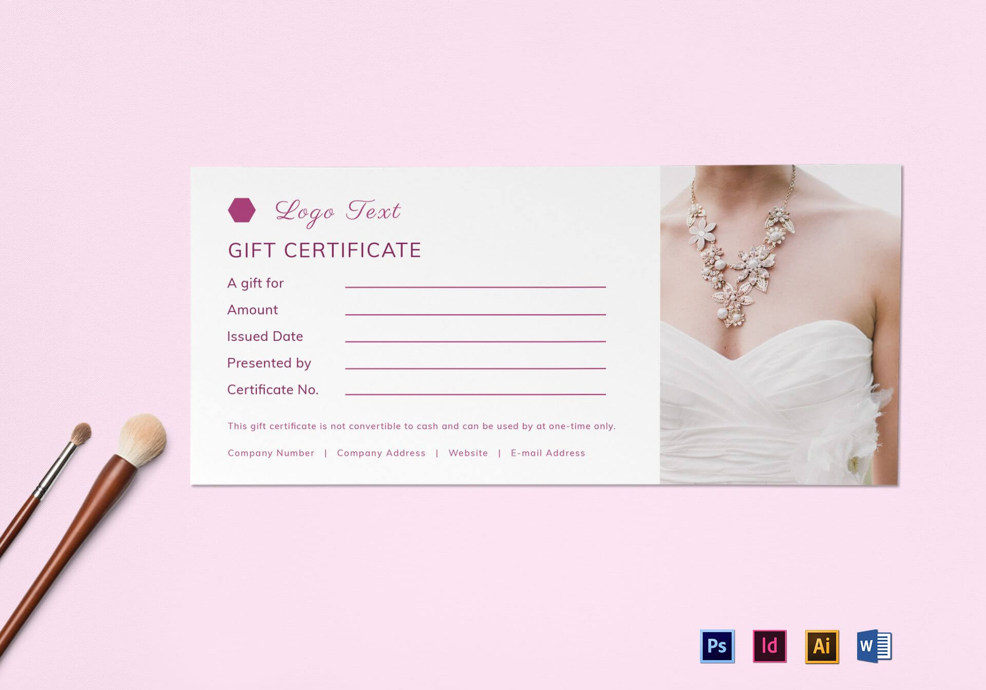 Blank Gift Certificate Template In Company Gift Certificate Template