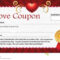 Blank Love Coupon Stock Illustration. Illustration Of With Regard To Love Certificate Templates