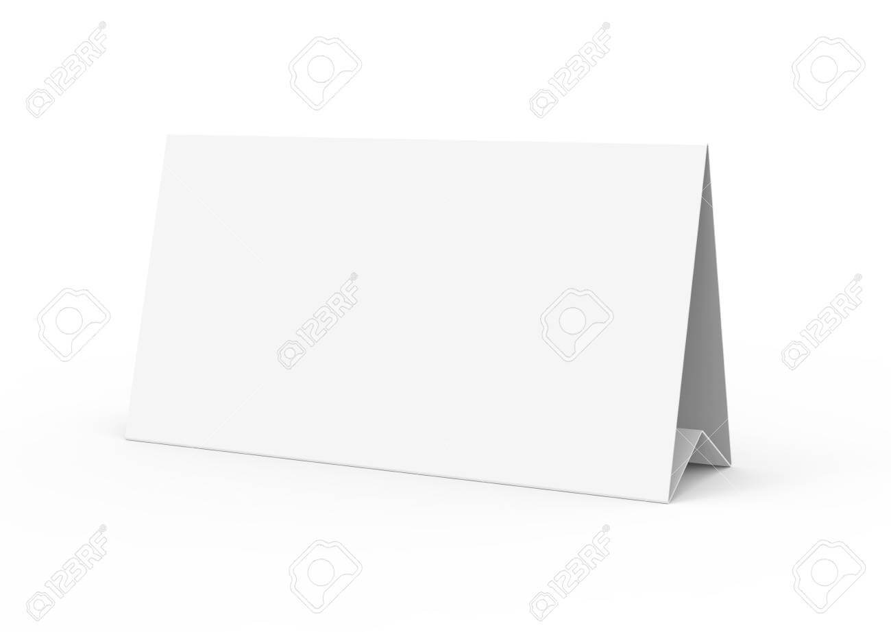 Blank Paper Tent Template, White Tent Card With Empty Space In.. Pertaining To Blank Tent Card Template