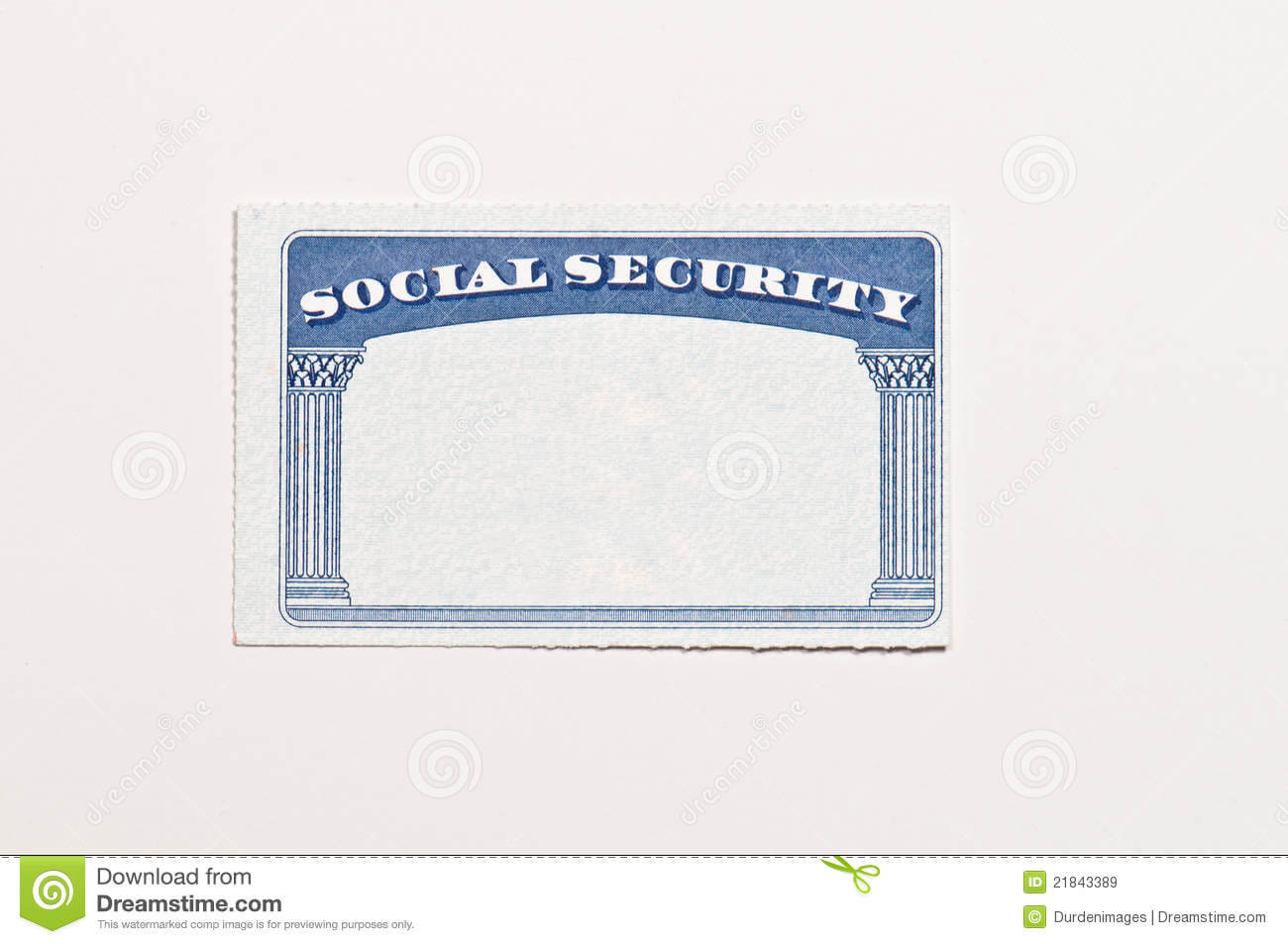 Blank Social Security Card Stock Photo 21843389 – Megapixl With Regard To Fake Social Security Card Template Download