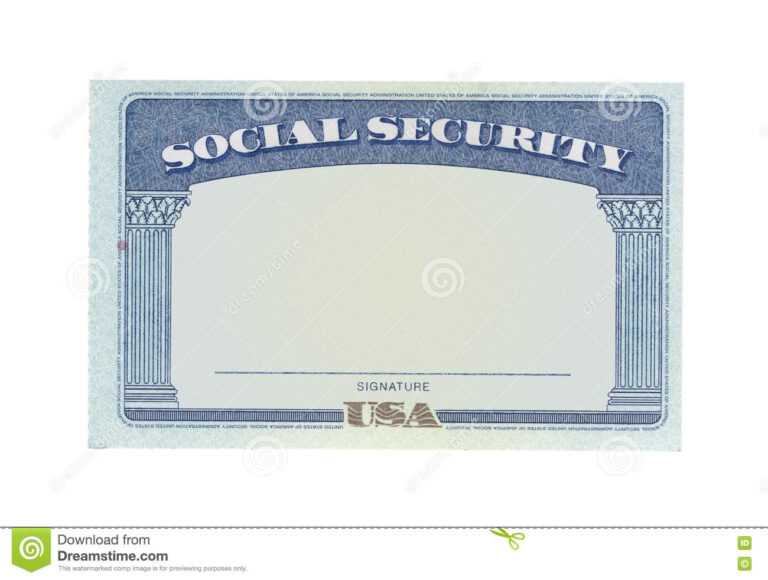 Blank Social Security Card Template Download Great for Editable