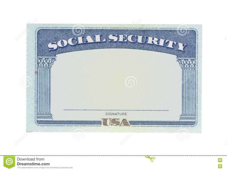 Social Security Card Template Download