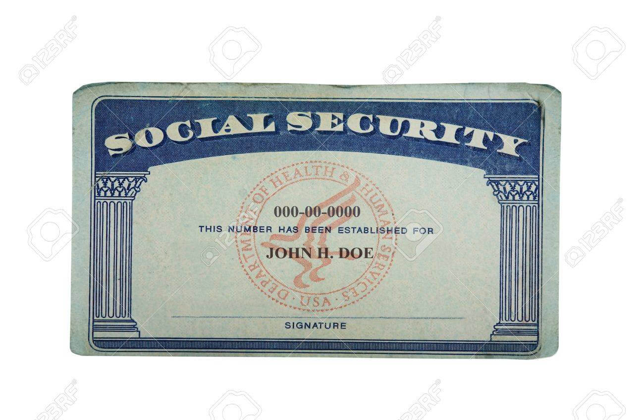 Blank Us Social Security Card Isolated On White In Blank Social Security Card Template Download
