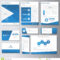 Blue Business Brochure Flyer Leaflet Presentation Card Throughout Advertising Card Template