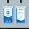 Blue Employee Identity Card Template Pertaining To Personal Identification Card Template