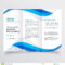 Blue Wavy Business Trifold Brochure Template Stock Vector Intended For Brochure Template Illustrator Free Download