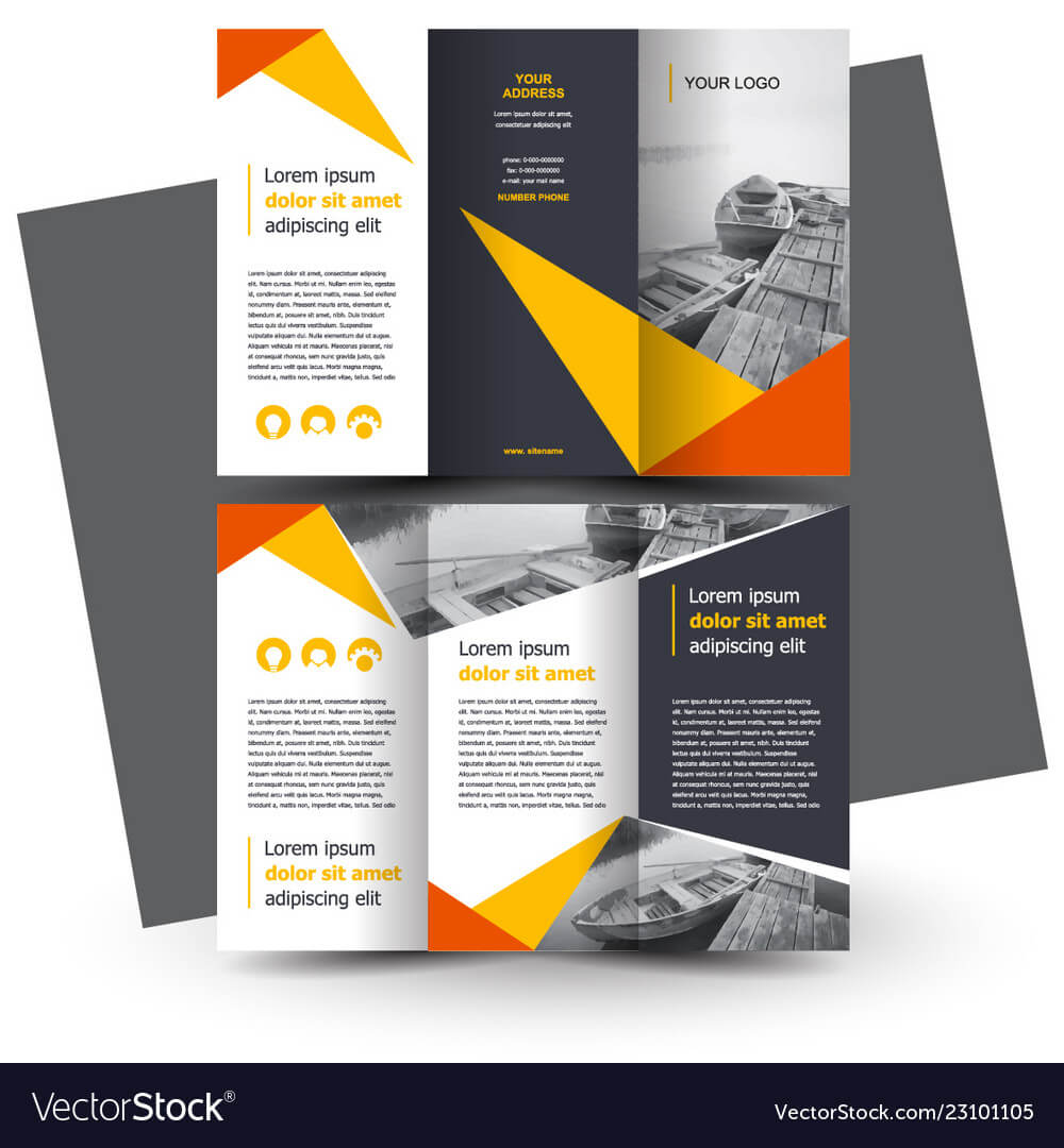Brochure Design Template Creative Tri Fold Intended For Adobe Tri Fold Brochure Template