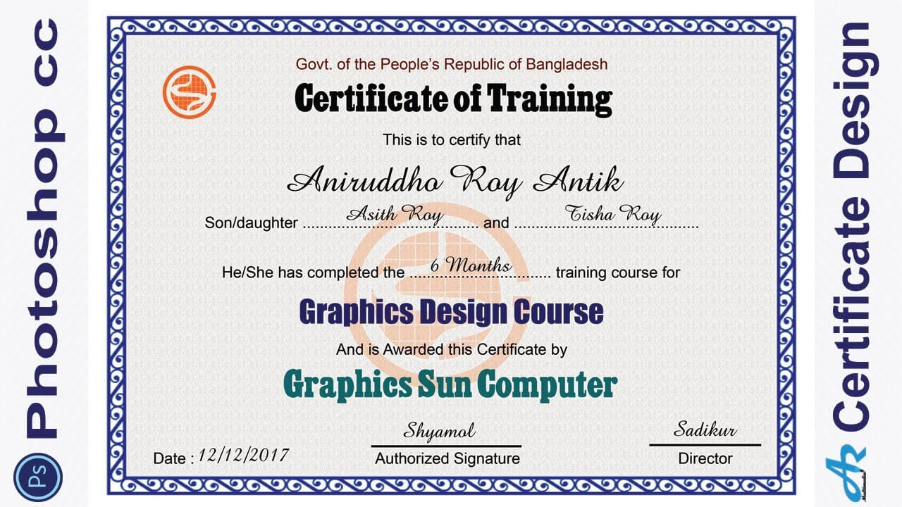 Business Adobe Certified Expert In Photoshop  Certificate With Track And Field Certificate Templates Free