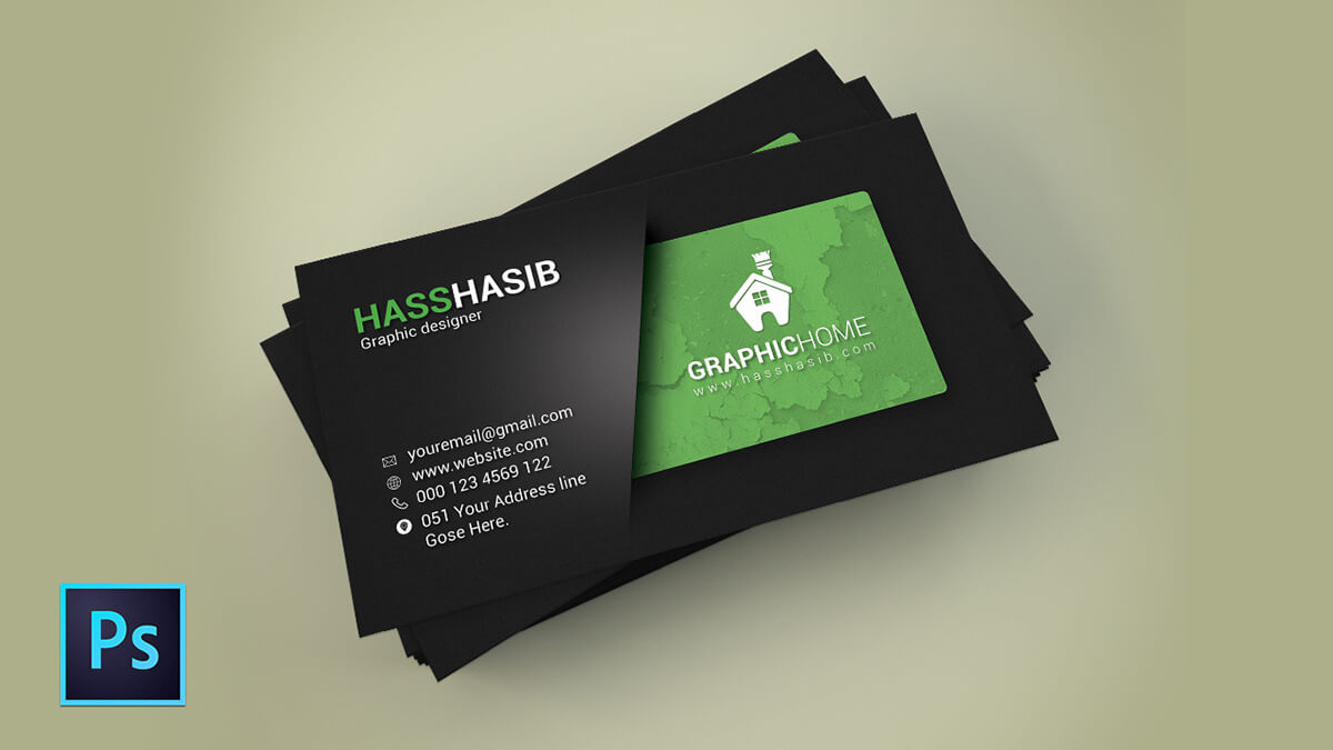 Business Card Design In Photoshop Cc On Behance In Visiting Card Templates For Photoshop
