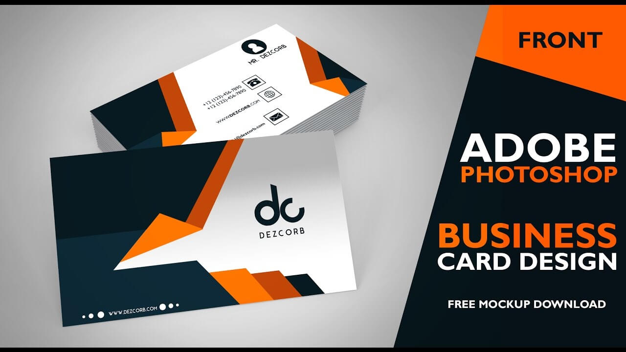 Business Card Design In Photoshop Cs6 | Front | Photoshop Tutorial Pertaining To Business Card Template Photoshop Cs6