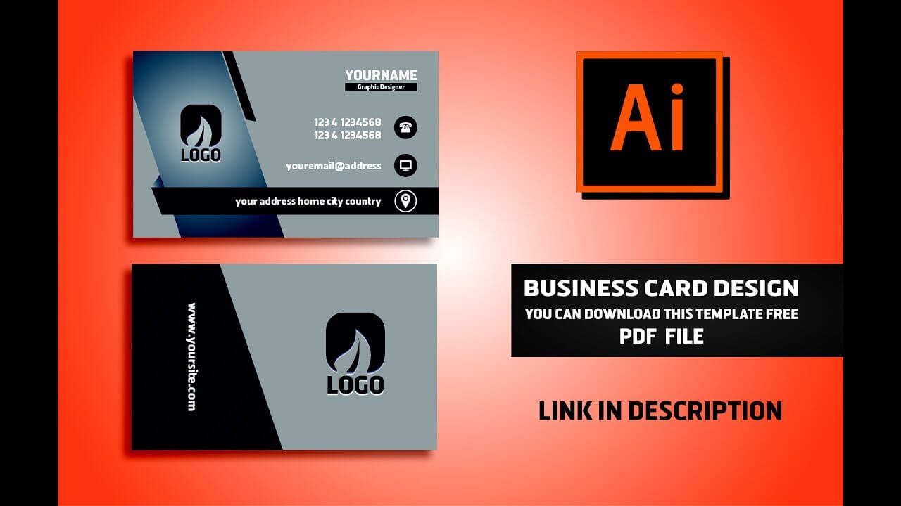 business card illustrator download