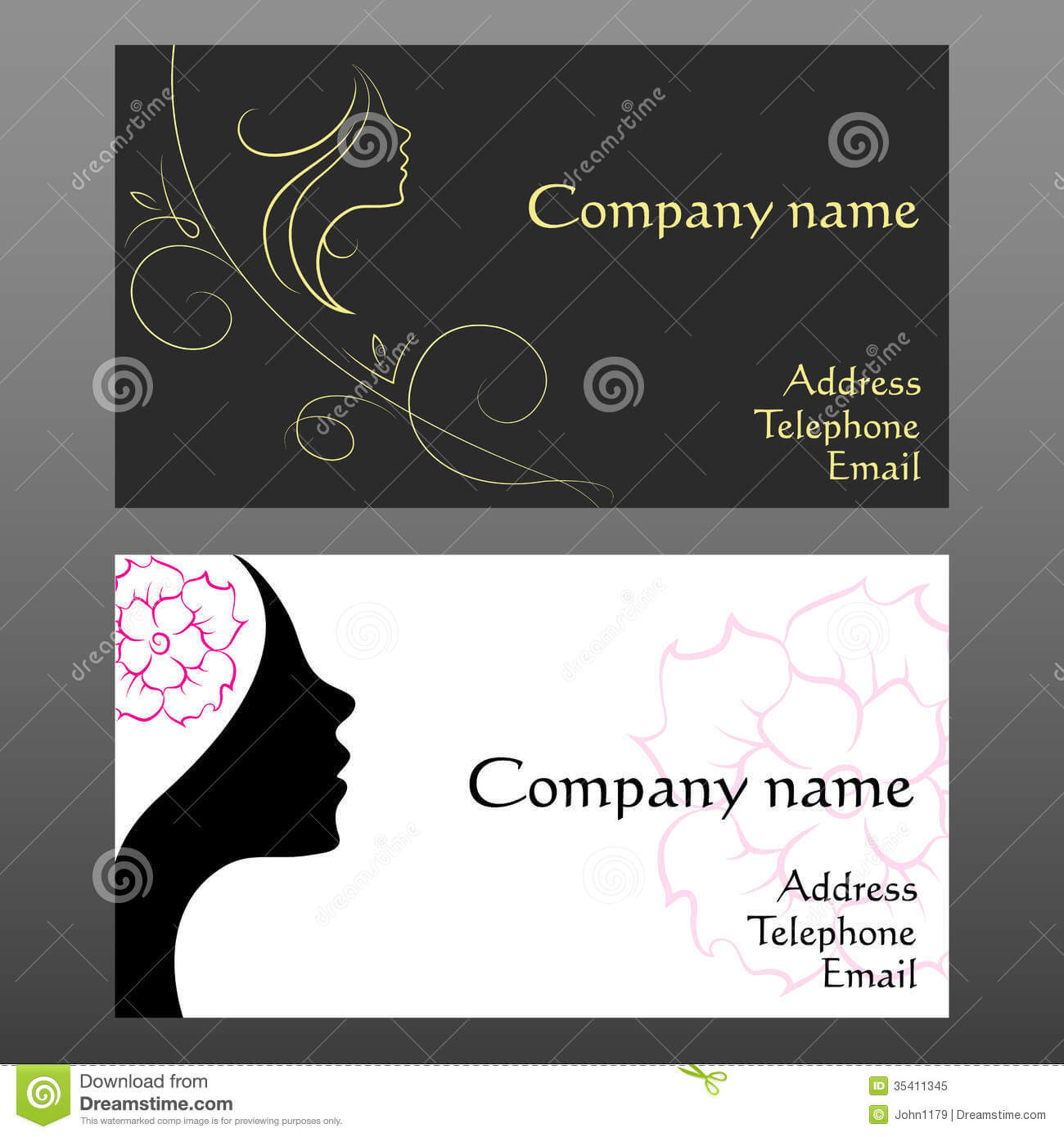 Business Card For Hairdressers Stock Vector – Illustration For Hairdresser Business Card Templates Free