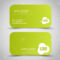 Business Card Set Template. Green Color. Vector Illustration. Throughout Calling Card Free Template