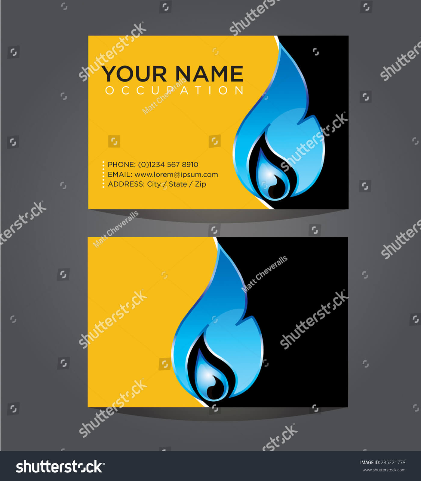 Business Card Template Plumbing Heating Air | Royalty Free Within Hvac Business Card Template