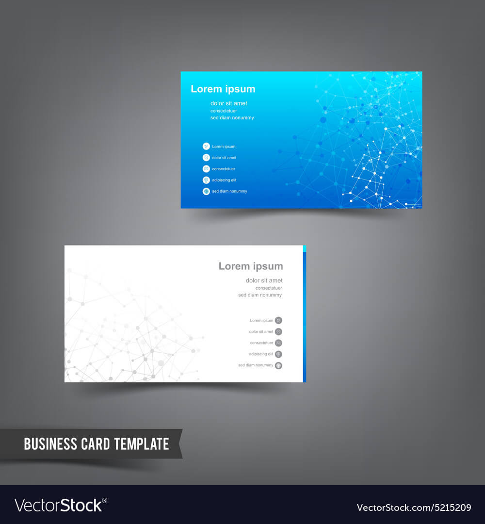 Business Card Template Set 025 Connection Network Intended For Networking Card Template
