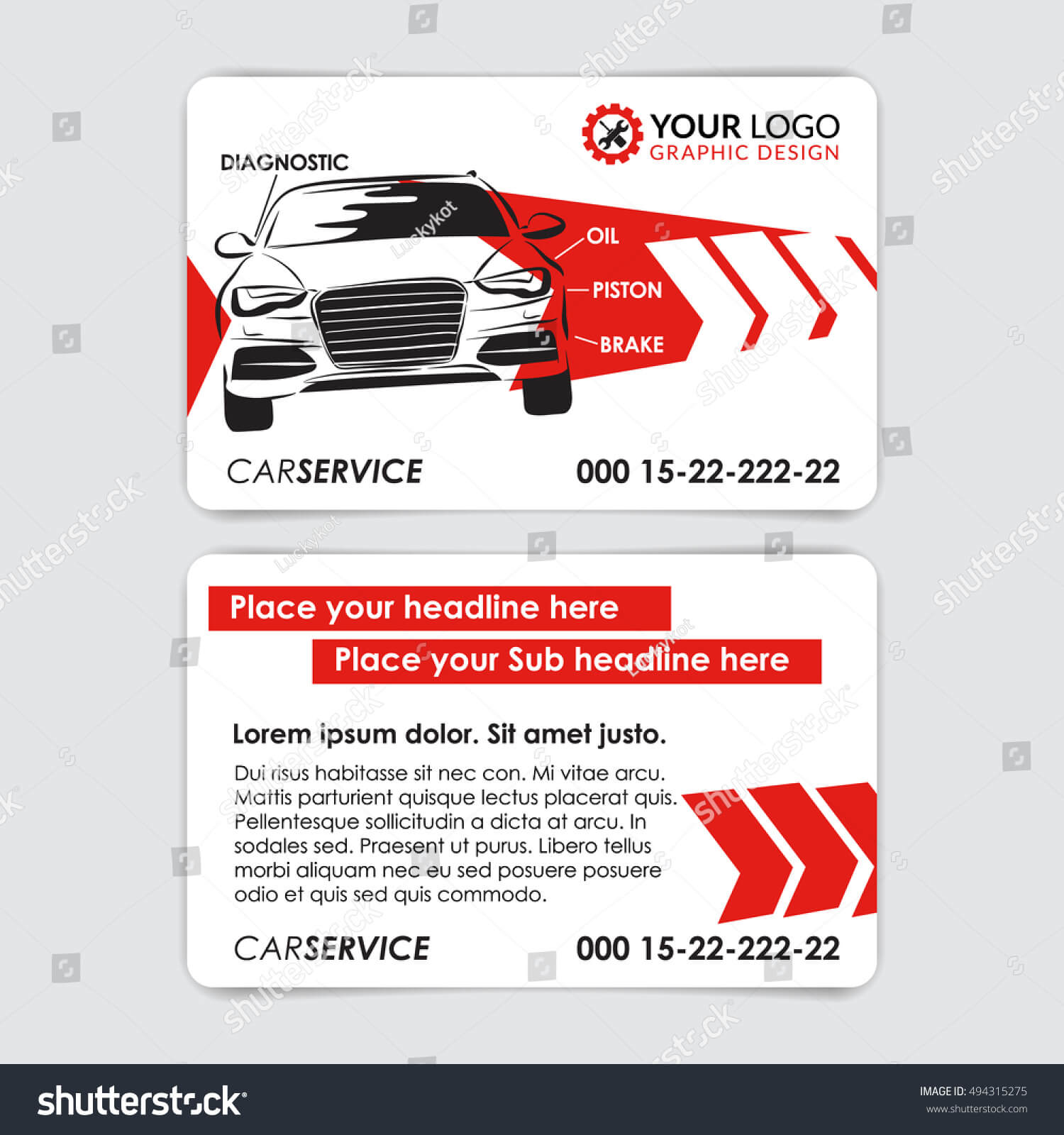 Business Card Template Vector Illustration Stock Vector Inside Automotive Business Card Templates