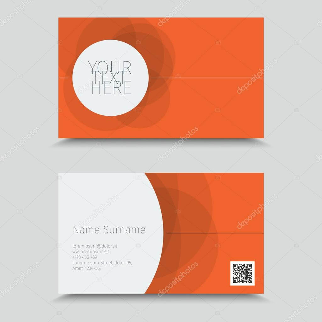 Business Card Template With Qr Code | Visit Card With Qr With Regard To Qr Code Business Card Template