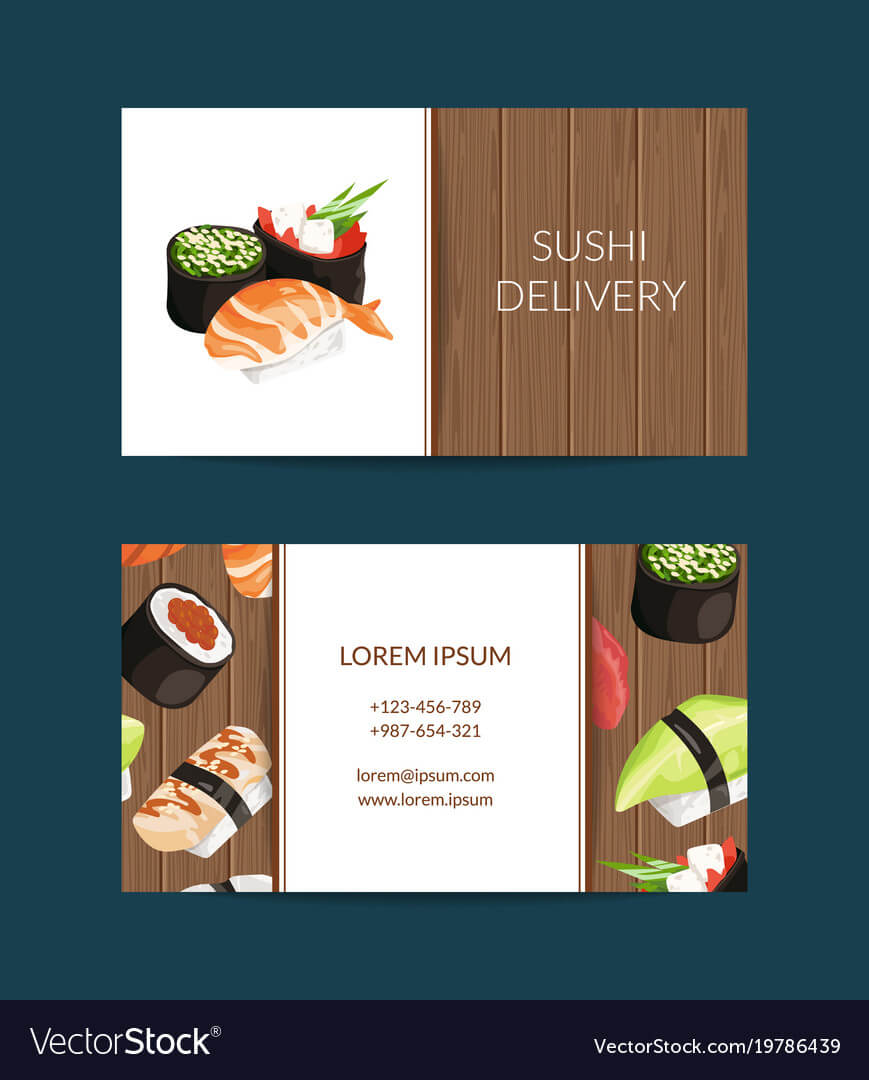Business Card Templates In Cartoon Style With Regard To Food Business Cards Templates Free
