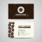 Business Card Vector Graphic Design Coffee Cup And Coffee Beans For Coffee Business Card Template Free