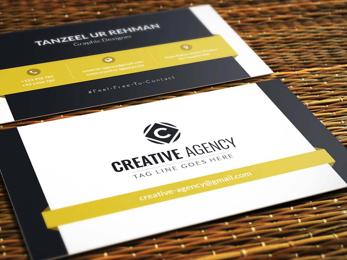Business Cards Template – Free Downloadtanzeel Ur Rehman Inside Templates For Visiting Cards Free Downloads