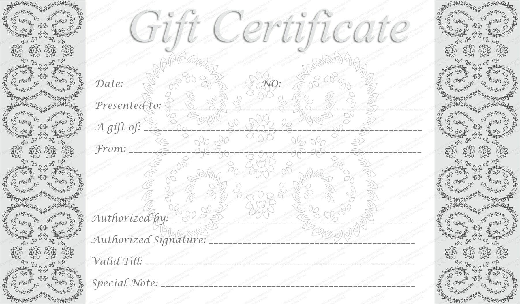 Business Gift Certificate Template (50+ Editable & Printable Pertaining To Microsoft Gift Certificate Template Free Word