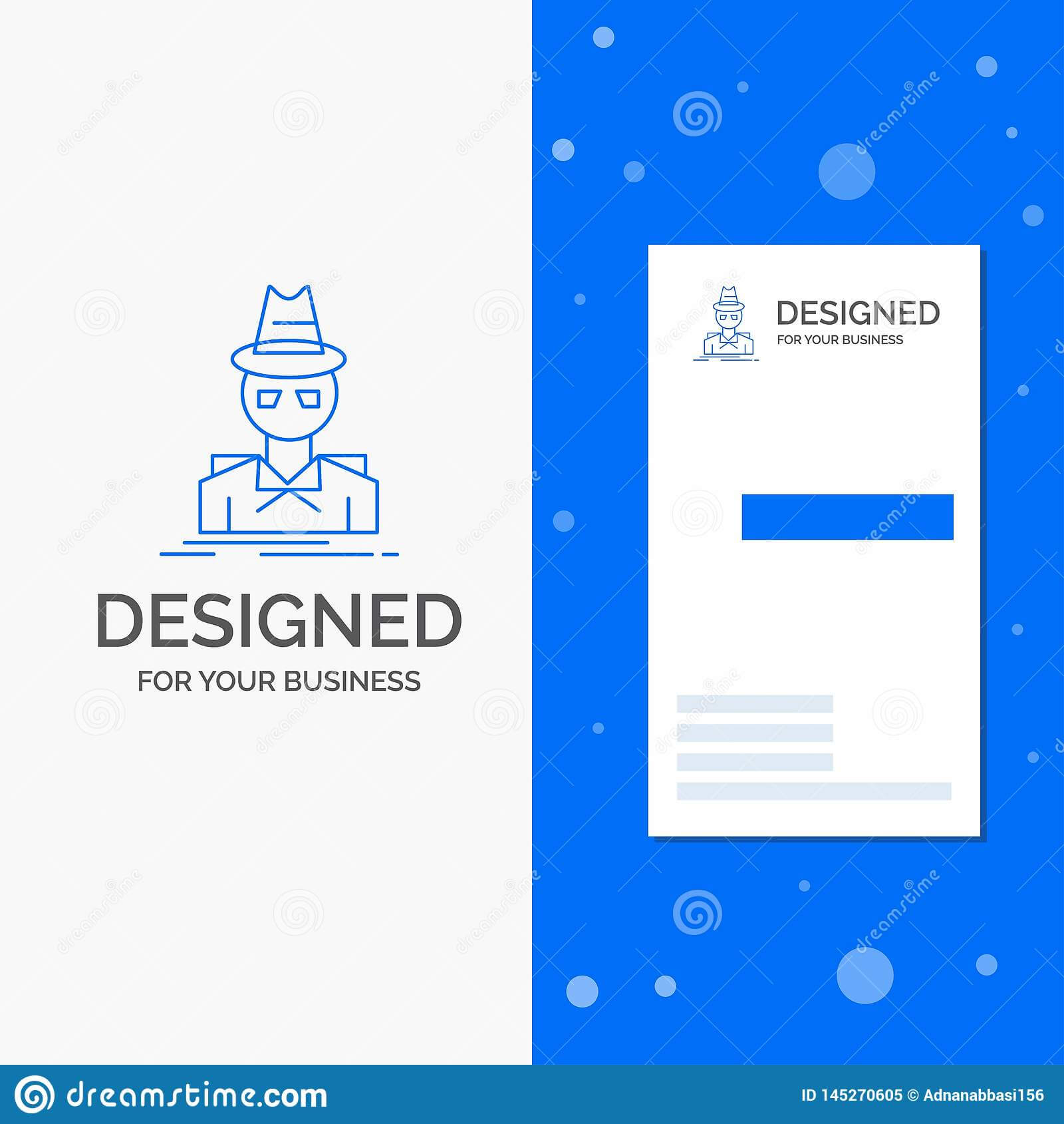 Business Logo For Detective, Hacker, Incognito, Spy, Thief Throughout Spy Id Card Template