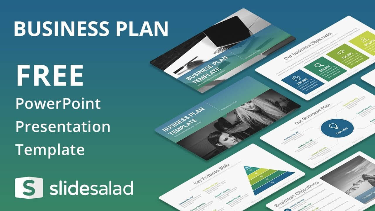 Business Plan Free Powerpoint Template Design – Slidesalad Within Business Card Template Powerpoint Free