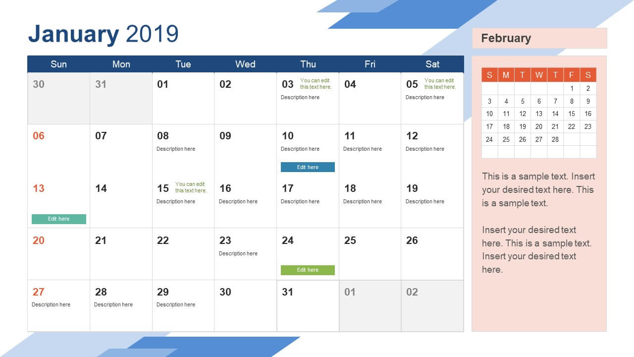 Calendar In Powerpoint – Dalep.midnightpig.co Throughout Microsoft Powerpoint Calendar Template