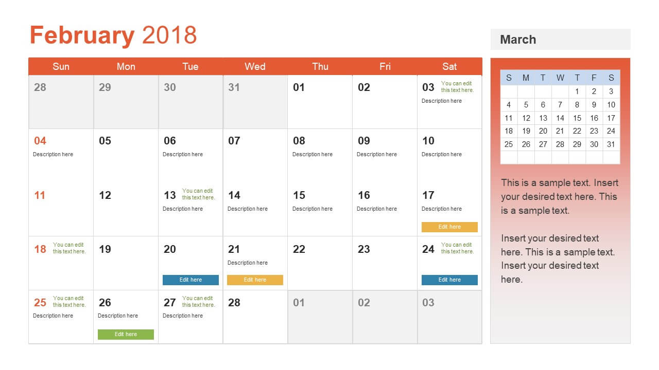 Calendar In Powerpoint – Dalep.midnightpig.co Within Microsoft Powerpoint Calendar Template