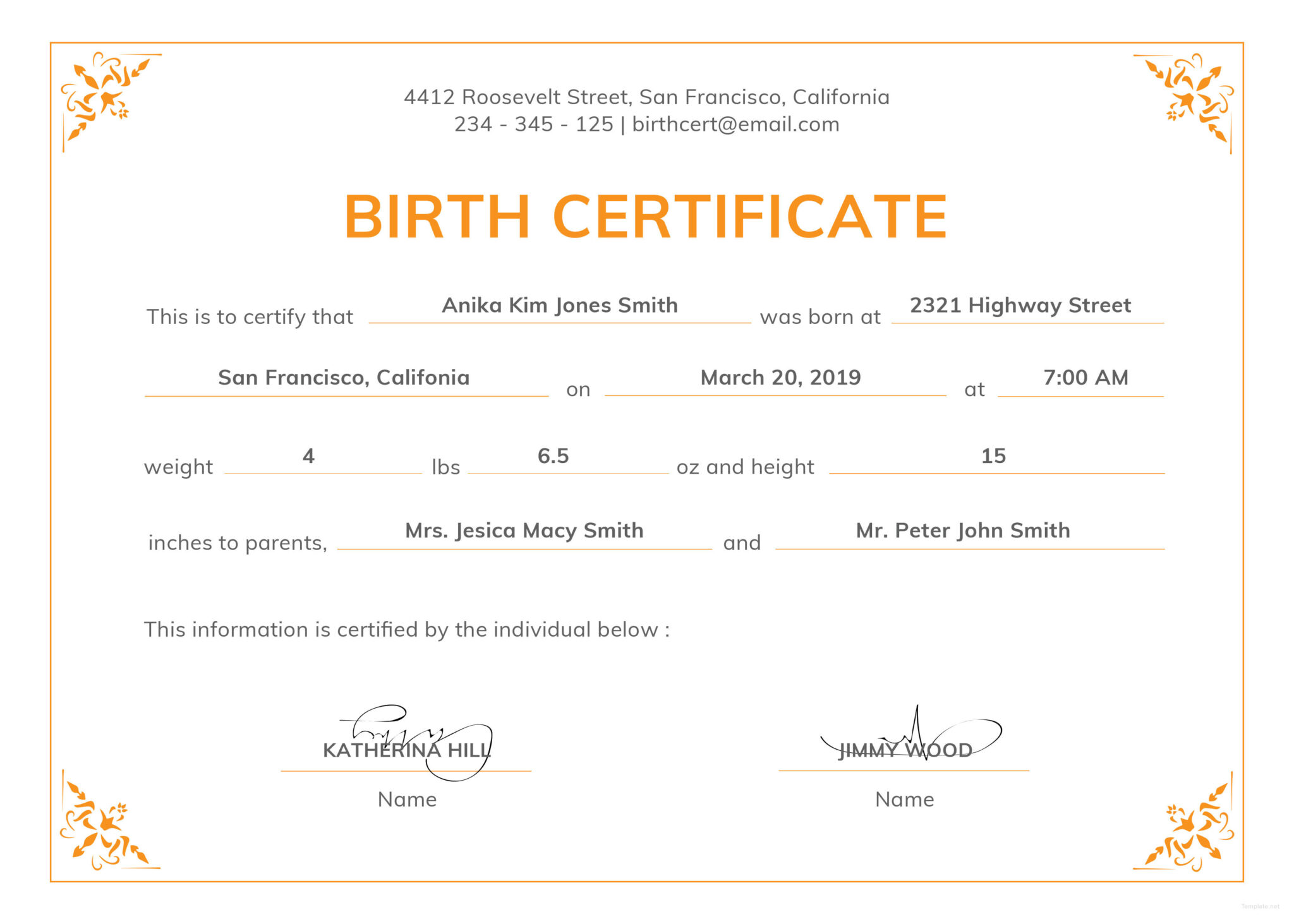print birth certificate online