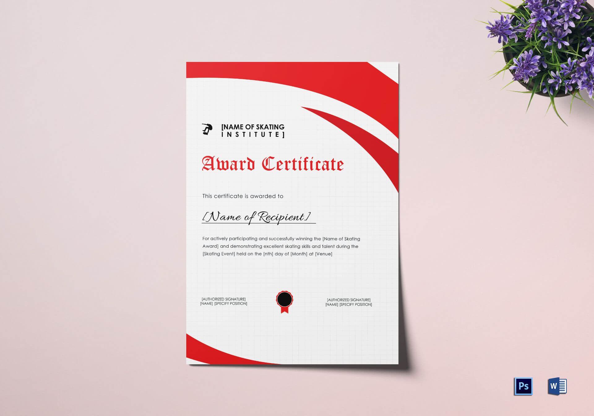 Certificate Design Template Psd – Yeppe Within Mock Certificate Template