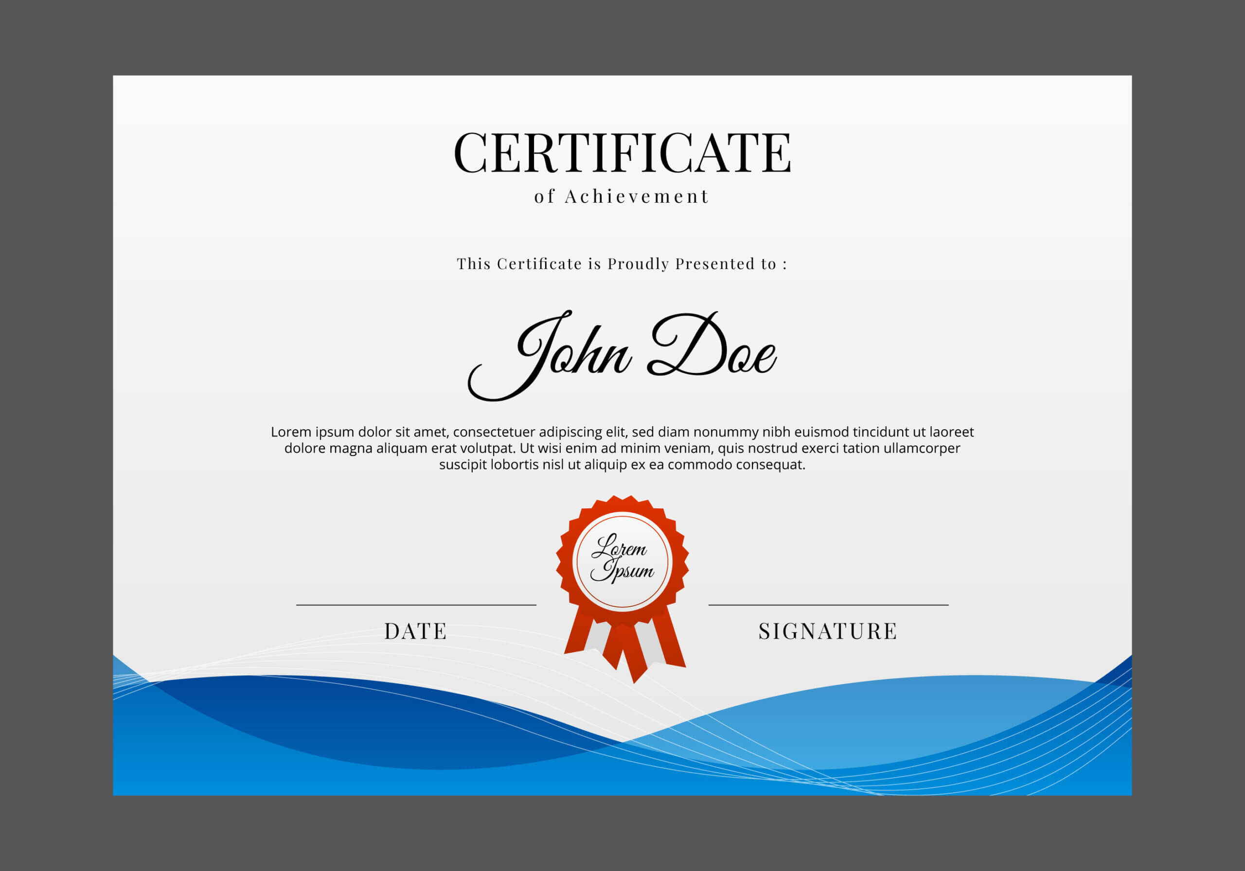 Certificate Free Vector Art – (10,109 Free Downloads) In Certificate Of Attainment Template