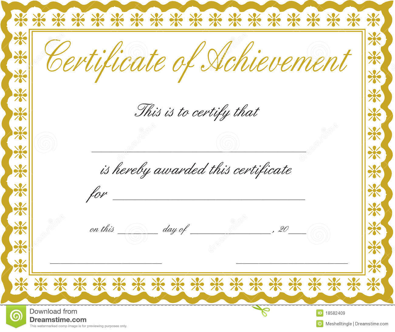 Certificate Of Accomplishment Template For Choir Certificate Template