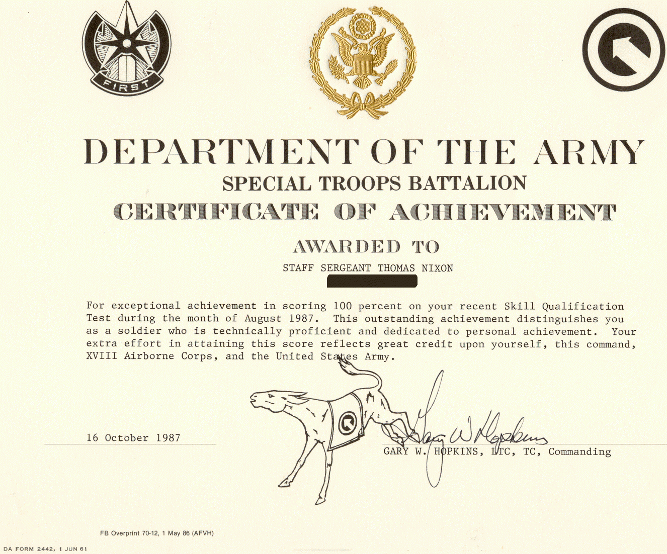 Certificate Of Achievement Army Form - Calep.midnightpig.co With Certificate Of Achievement Army Template