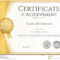 Certificate Of Achievement Template In Vector Stock Vector In Free Certificate Of Excellence Template