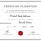 Certificate Of Adoption Template – Calep.midnightpig.co For Birth Certificate Templates For Word