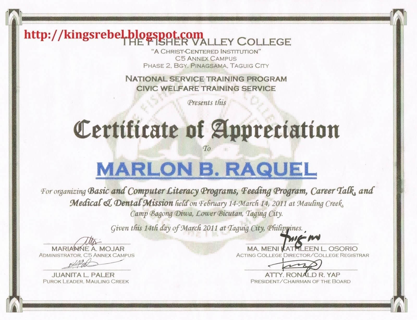 Certificate Of Appreciation Citation – Calep.midnightpig.co For Pageant Certificate Template