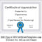 Certificate Of Appreciation For Certificate Of Attainment Template