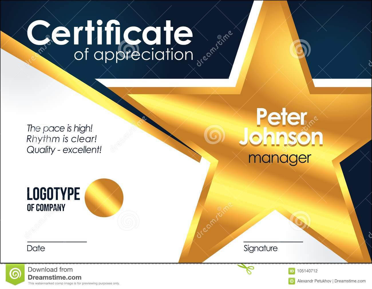 Certificate Of Appreciation With A Star And Laurel - vrogue.co