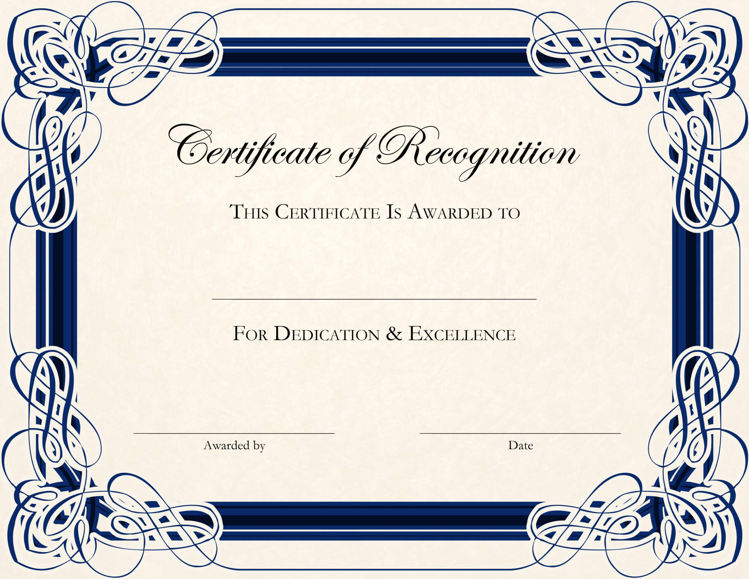 Certificate Of Appreciation Template Word Doc - Calep In Certificate Of Excellence Template Word