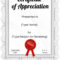 Certificate Of Appreciation Throughout Certificate Of Attainment Template