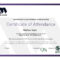 Certificate Of Attendance Sample Template – Dalep.midnightpig.co Inside Certificate Of Attendance Conference Template