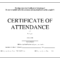 Certificate Of Attendance Template Word Free – Calep With Attendance Certificate Template Word