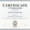 Certificate Of Completion Template For Achievement Graduation.. Throughout Certification Of Completion Template