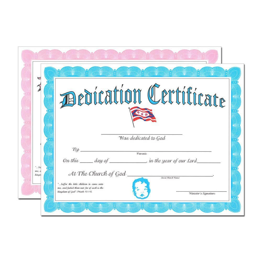 Certificate Of Dedication – Calep.midnightpig.co Within Baby Dedication Certificate Template