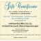 Certificate Of Gift | Certificatetemplategift Within This Certificate Entitles The Bearer Template
