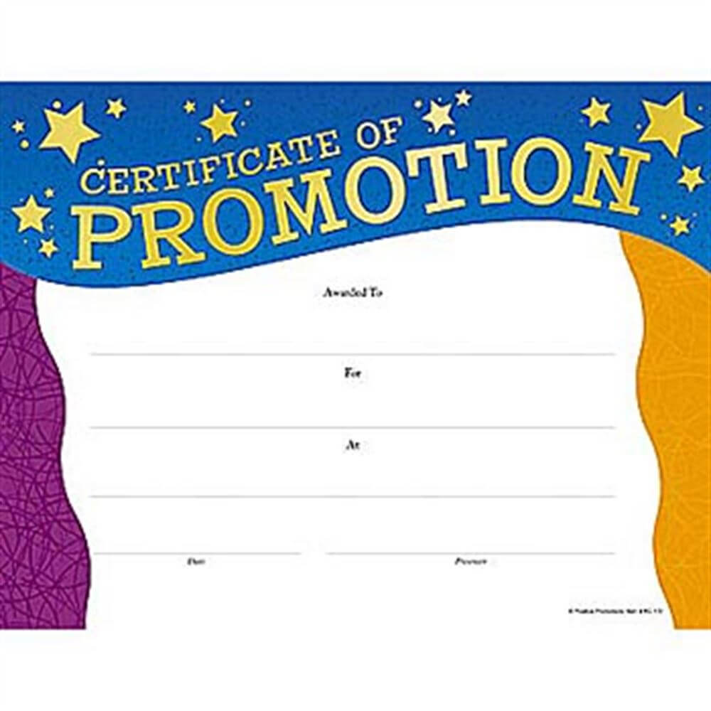 Certificate Of Promotion Gold Foil Stamped Certificates - Pack Of 25 Regarding Promotion Certificate Template