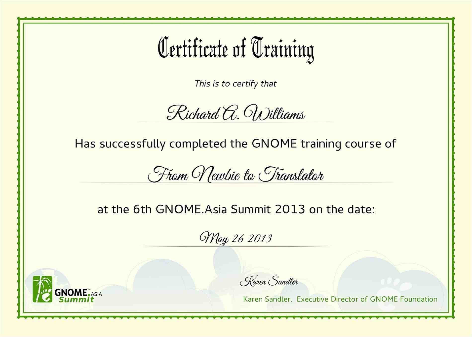 Certificate Of Training Template Word – Calep.midnightpig.co Regarding Template For Training Certificate